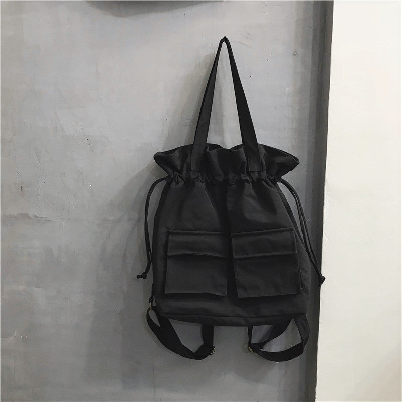 TFE: Canvas Chic Drawstring Shoulder Bag for Fashionable Workwear