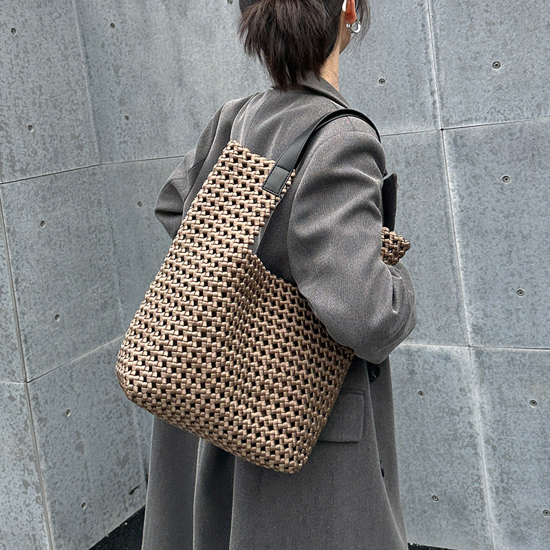 TFE: Satin Windmill Knot Hand-Woven Bag Luxurious Elegance