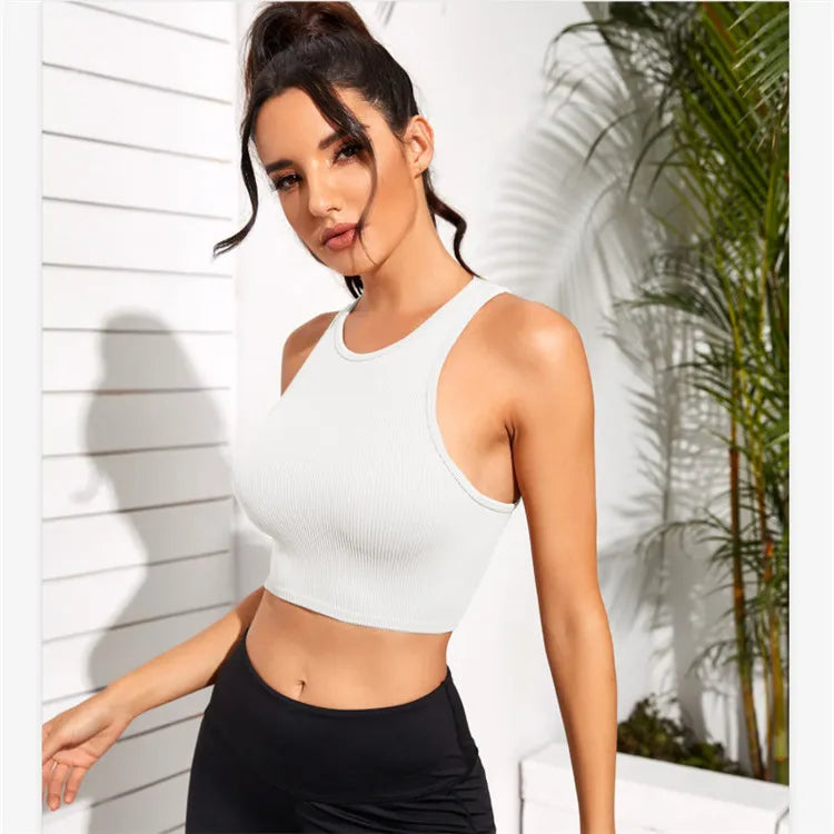 TFE: Stylish Seamless Rib-Knit Crop Tops