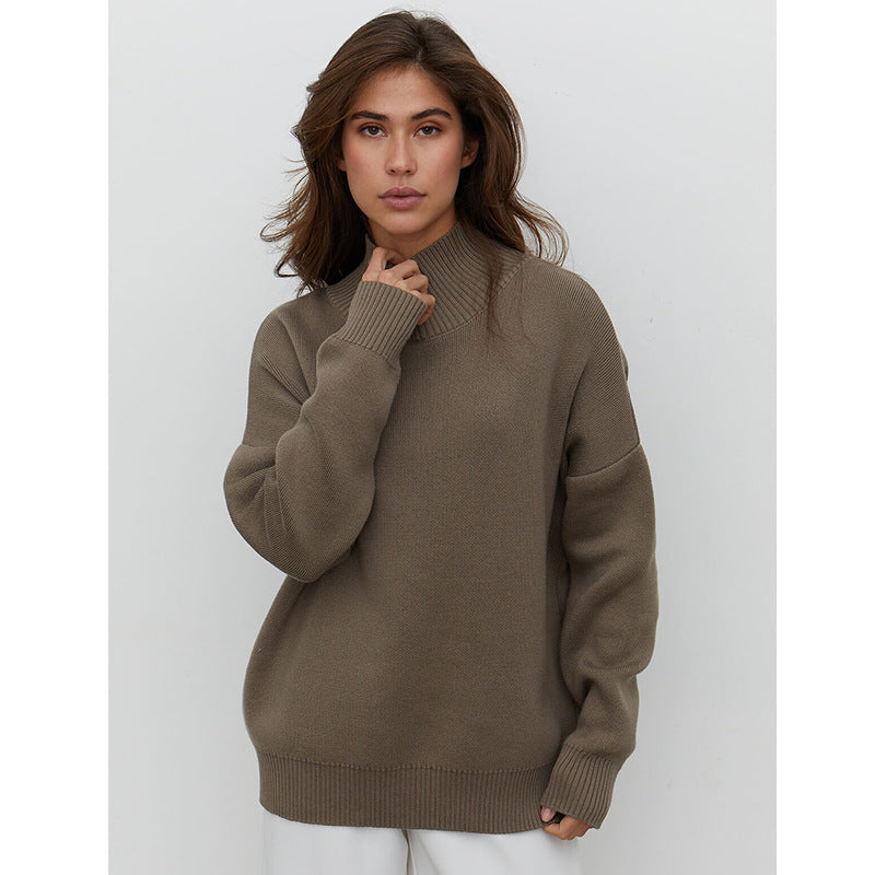 TFE: Cozy Elegance The Versatile Vogue Mock Neck Sweater