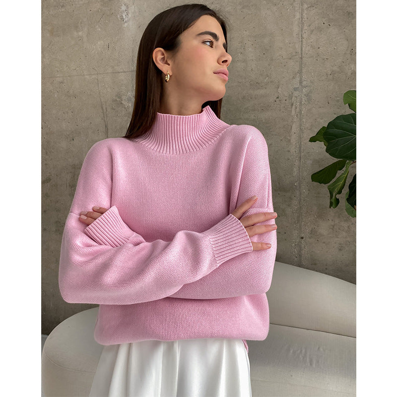 TFE: Cozy Elegance The Versatile Vogue Mock Neck Sweater