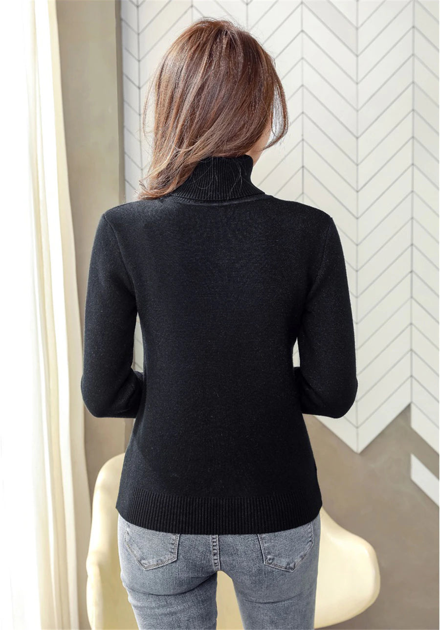 TFE: Winter Turtleneck Warm Velvet-Lined Knitwear Sweater