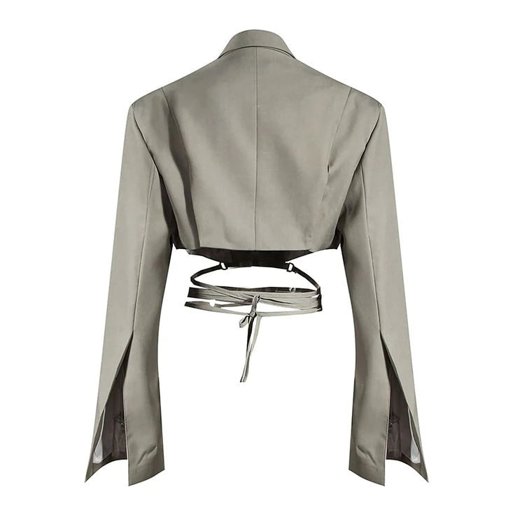 TFE: Chic Dual-Layered Bandage Blazer