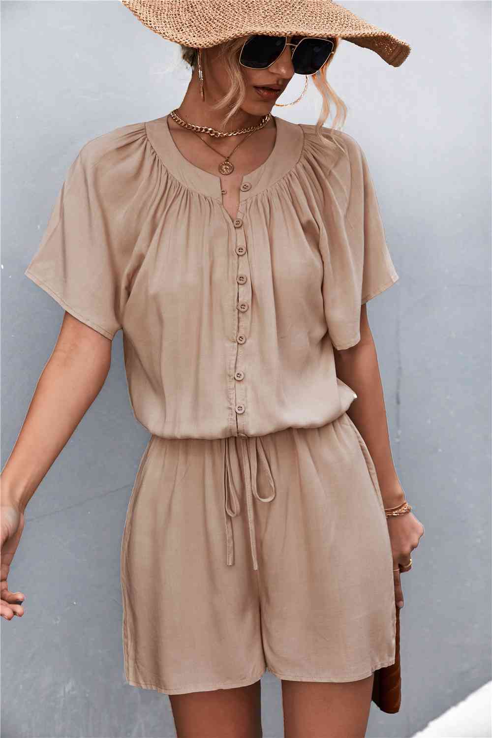 TFE: Buttoned Gather Detail Romper