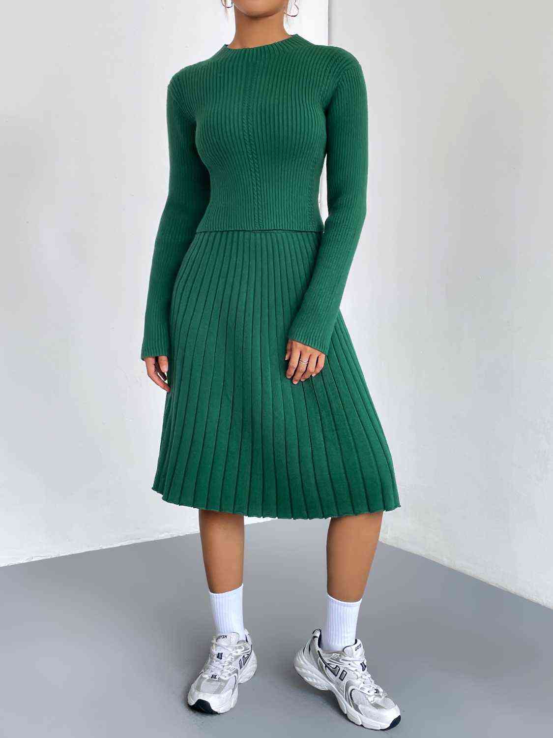 TFE: Rib-Knit Sweater and Skirt Set