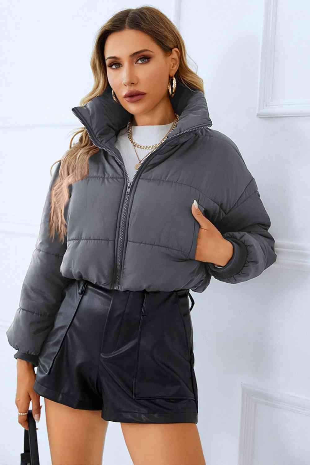 TFE: Zip-Up Winter Coat with Pockets