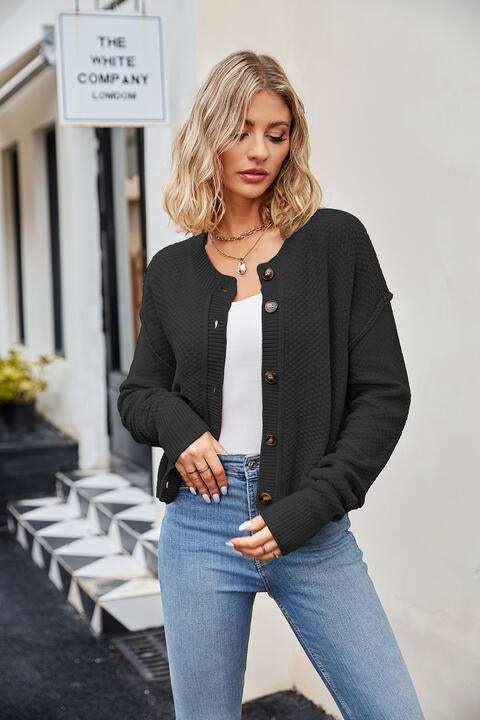 TFE:  Button Down Exposed  Cardigan Sweater