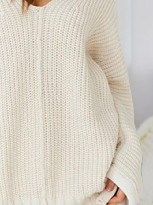 TFE: Barely There Breeze V-Neck Long Sleeve Mini Sweater Dress