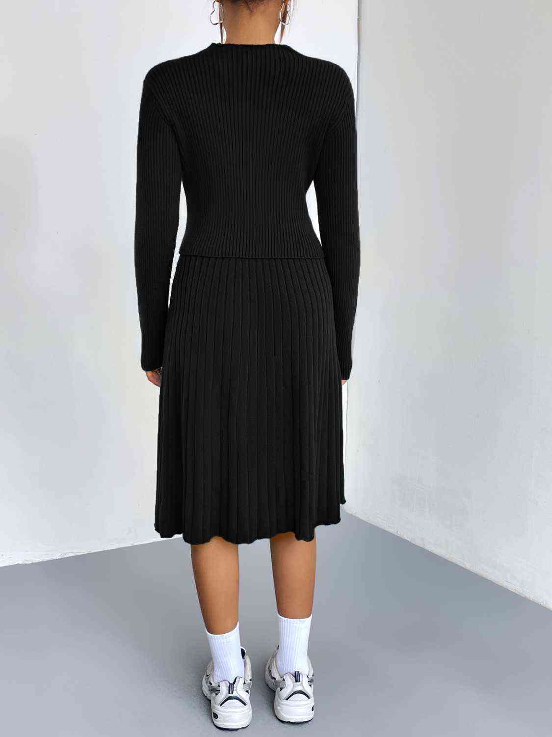 TFE: Rib-Knit Sweater and Skirt Set