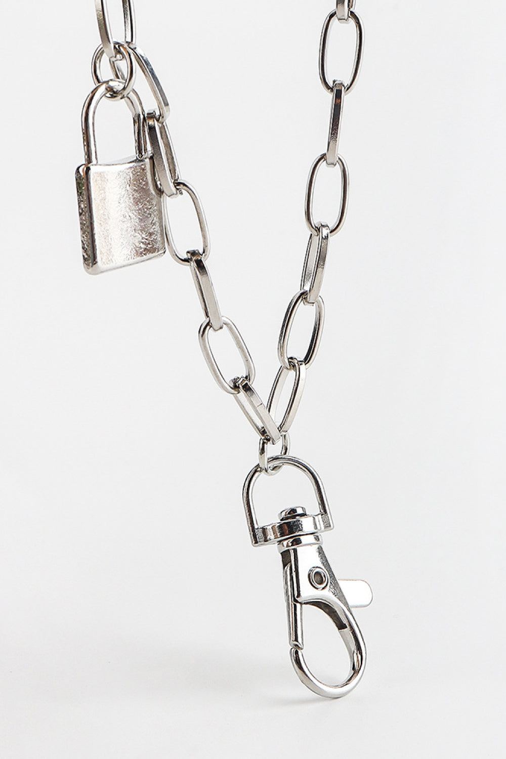 TFE: Two-Tiered Iron Link Belt with Lock Pendant