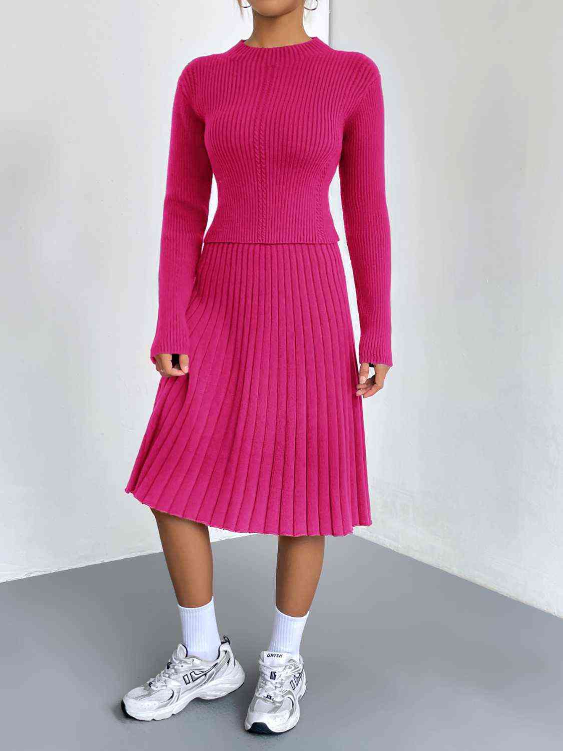 TFE: Rib-Knit Sweater and Skirt Set