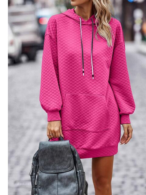 TFE: Textured Drawstring Tunic Hoodie