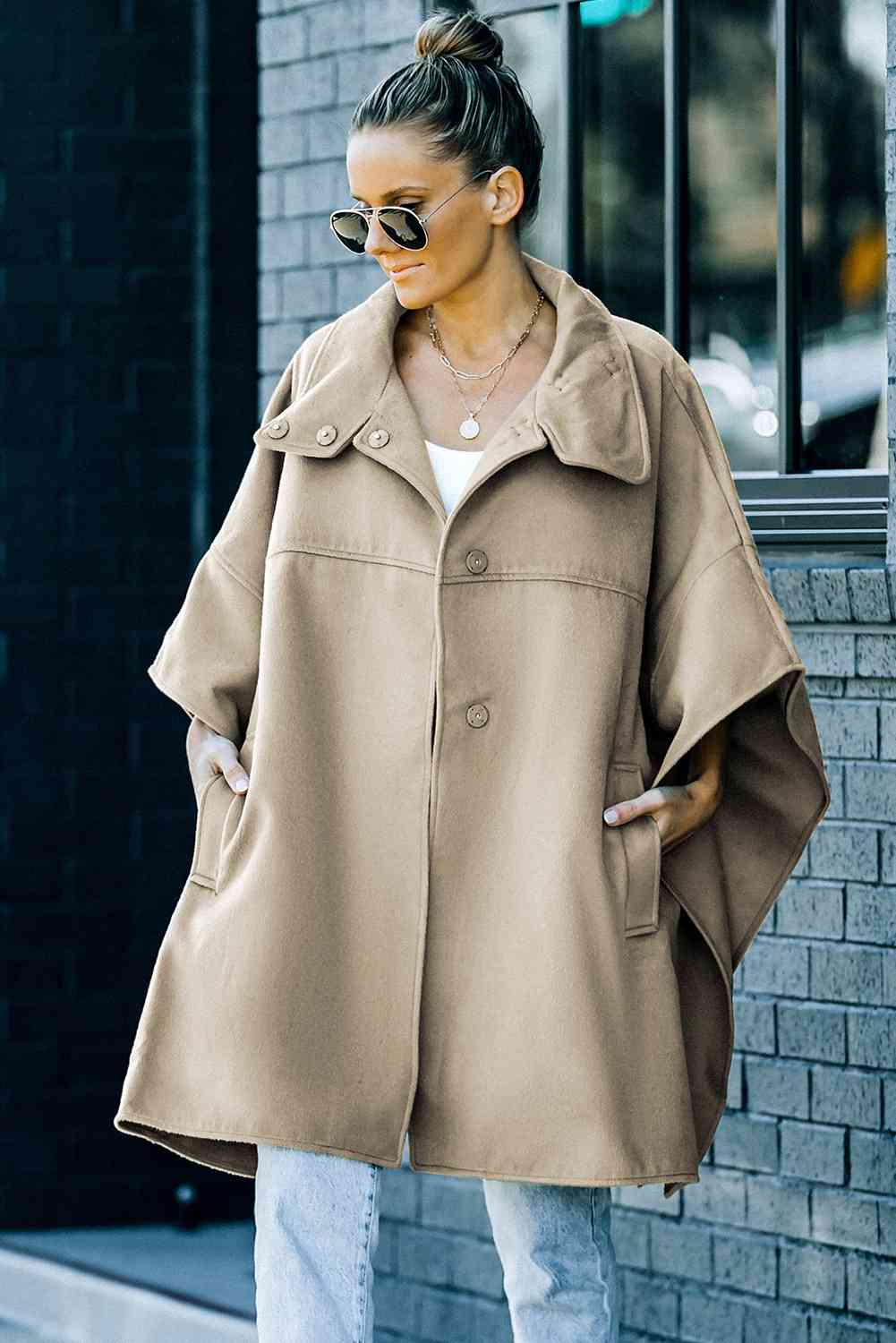 TFE: Snap Down Dolman Sleeve Coat