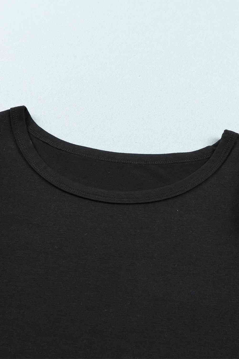 TFE: Short-Sleeve Tee with Mesh Trim and a Round Neck