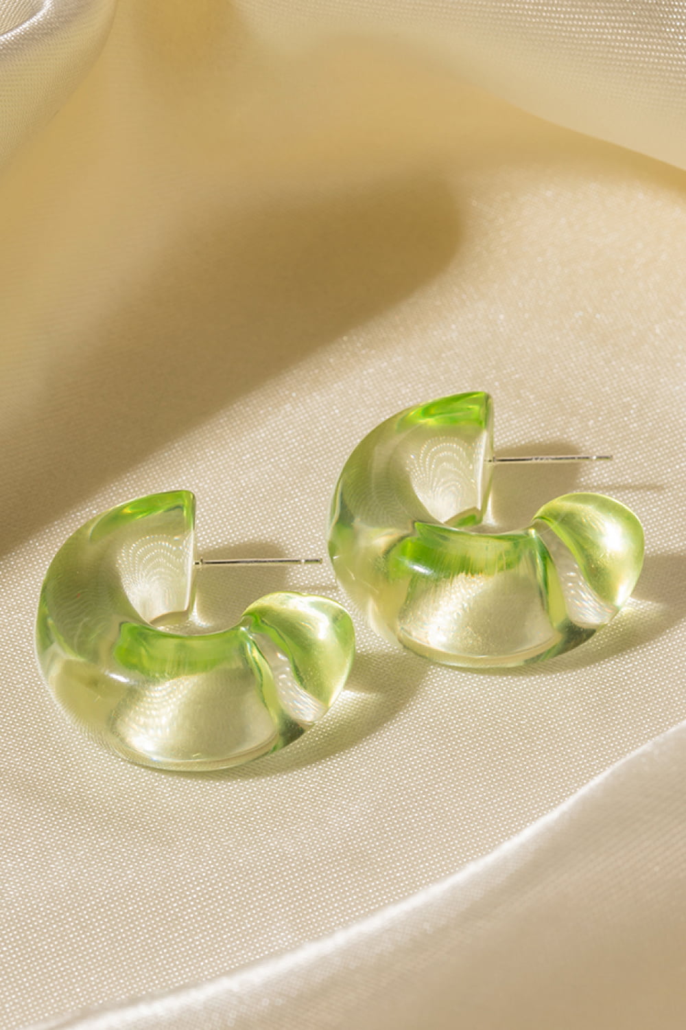 TFE: Resin Circular Hoop Earrings