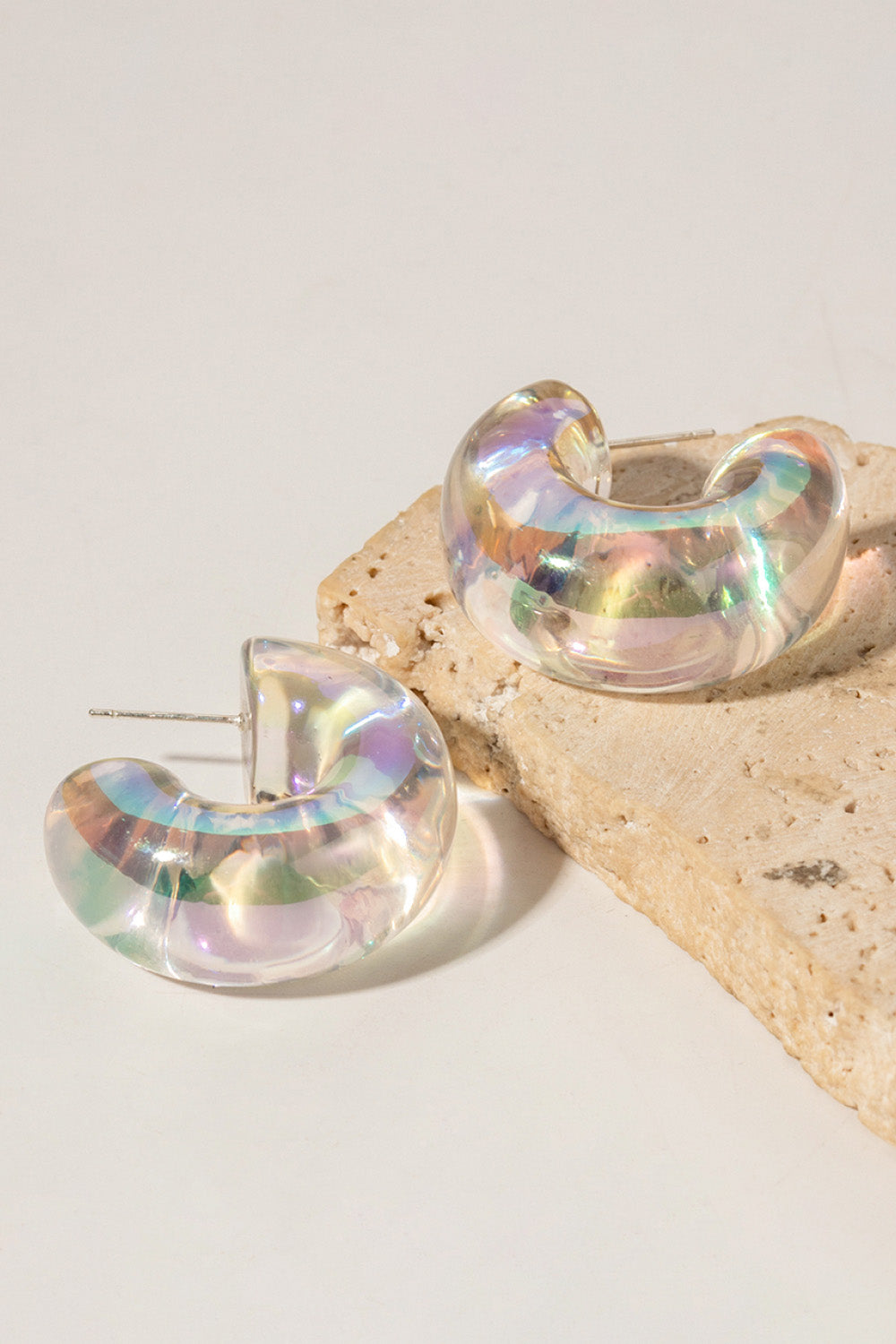 TFE: Resin Circular Hoop Earrings