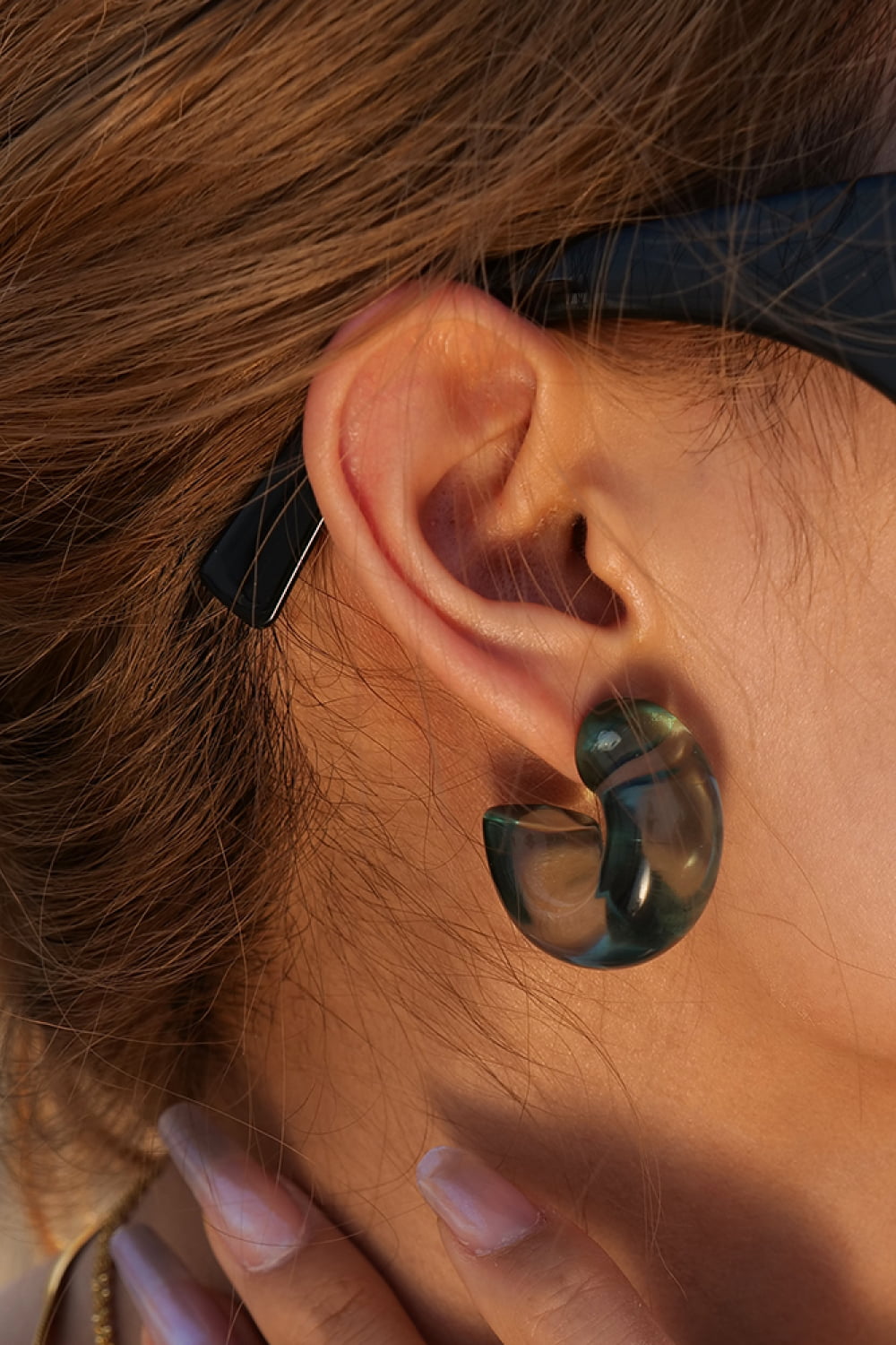 TFE: Resin Circular Hoop Earrings