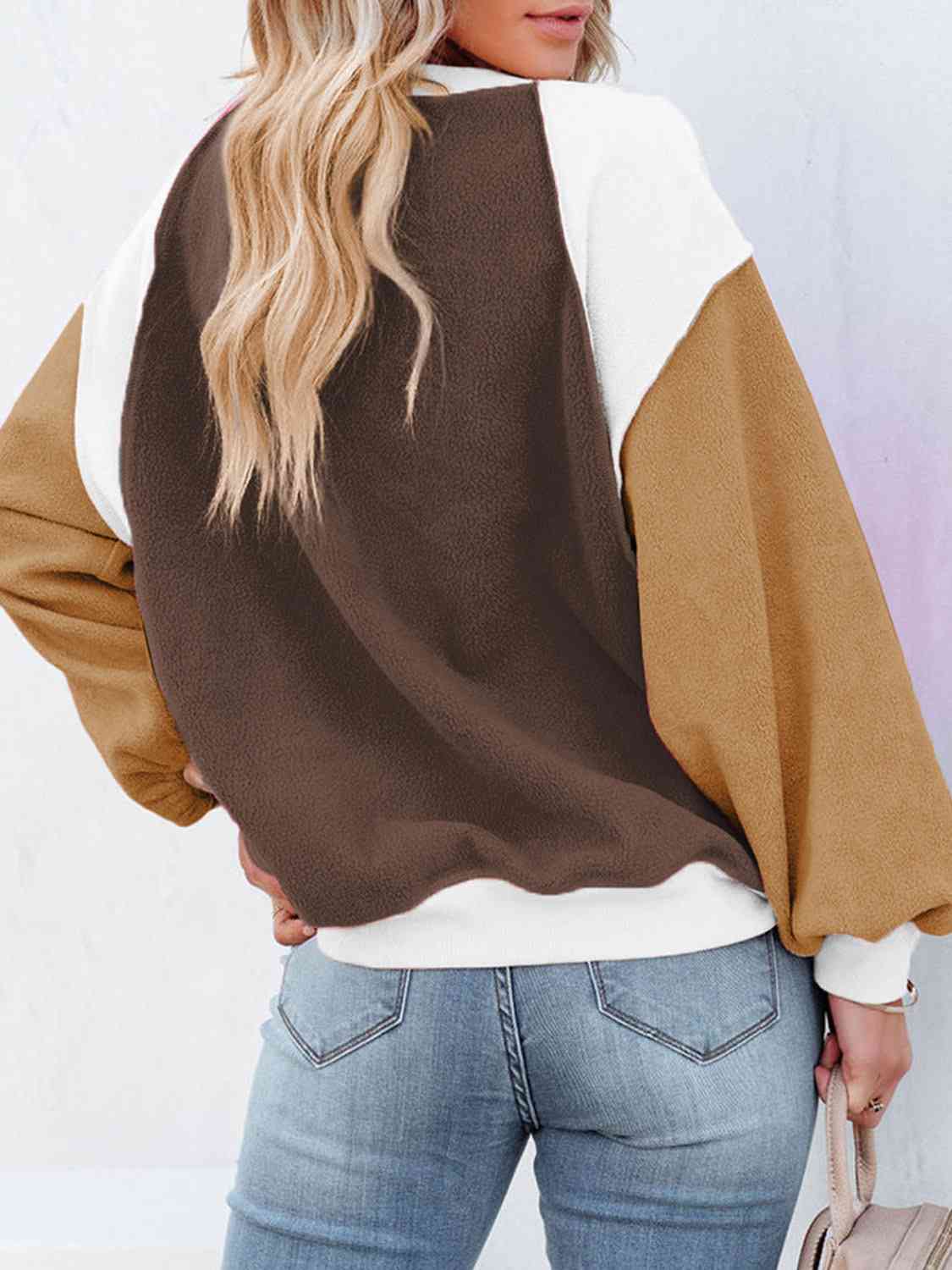 TFE: Color Block Exposed Seam Sweatshirt