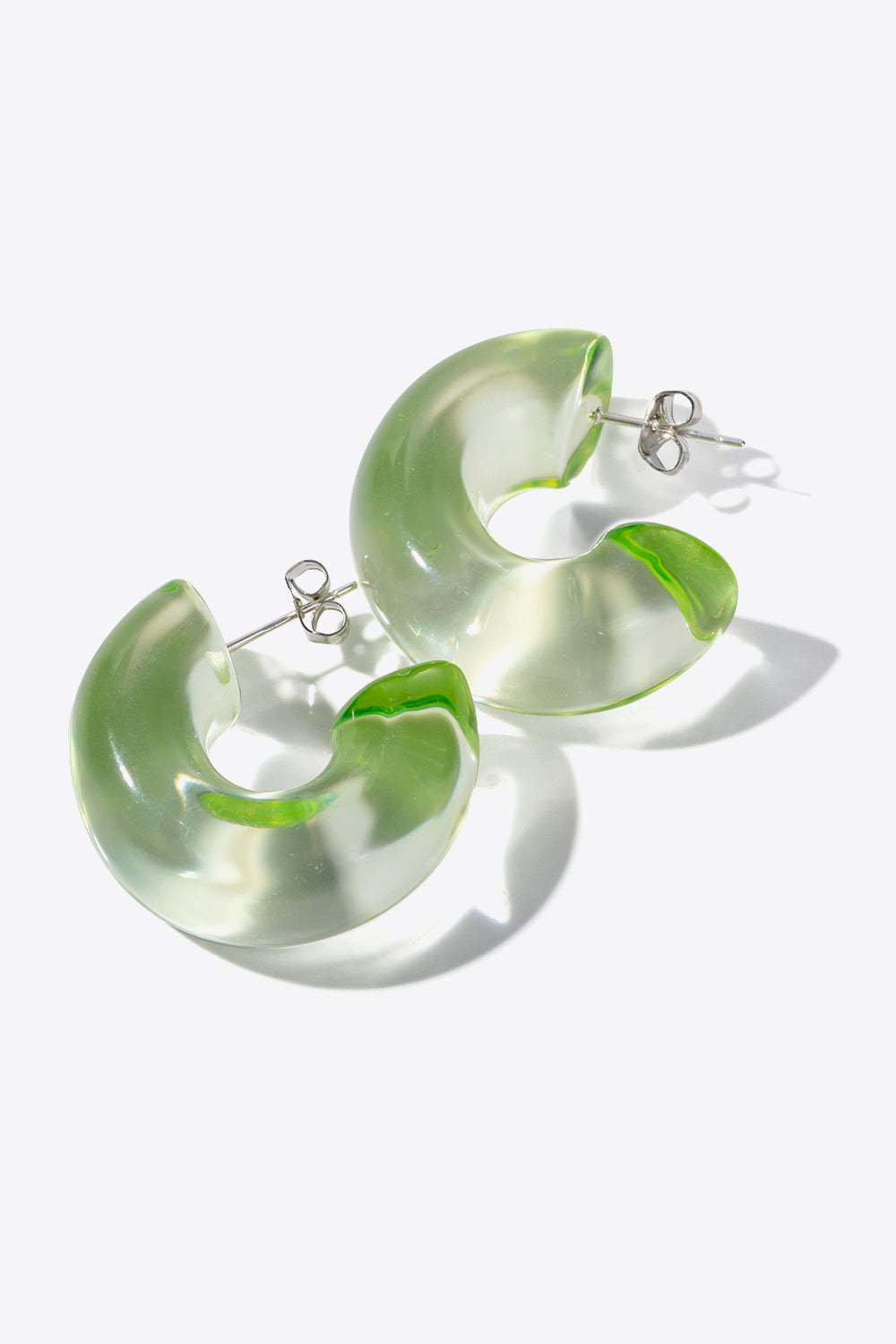 TFE: Resin Circular Hoop Earrings