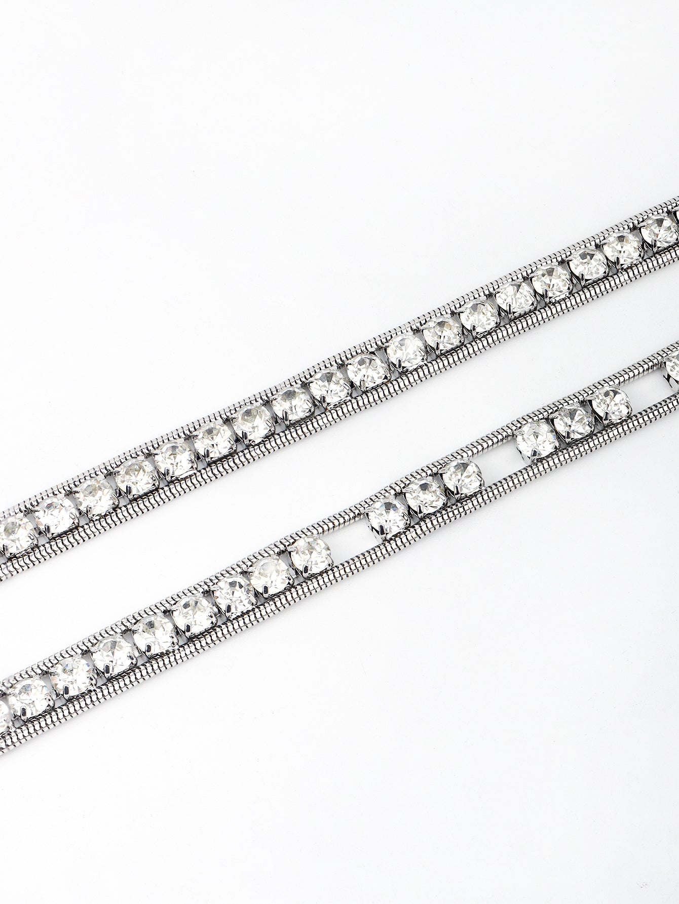 TFE: Crystal-Studded Metallic Belt