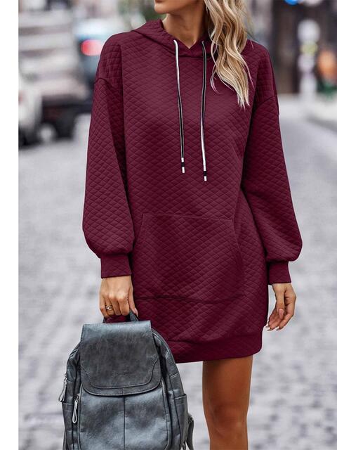 TFE: Textured Drawstring Tunic Hoodie