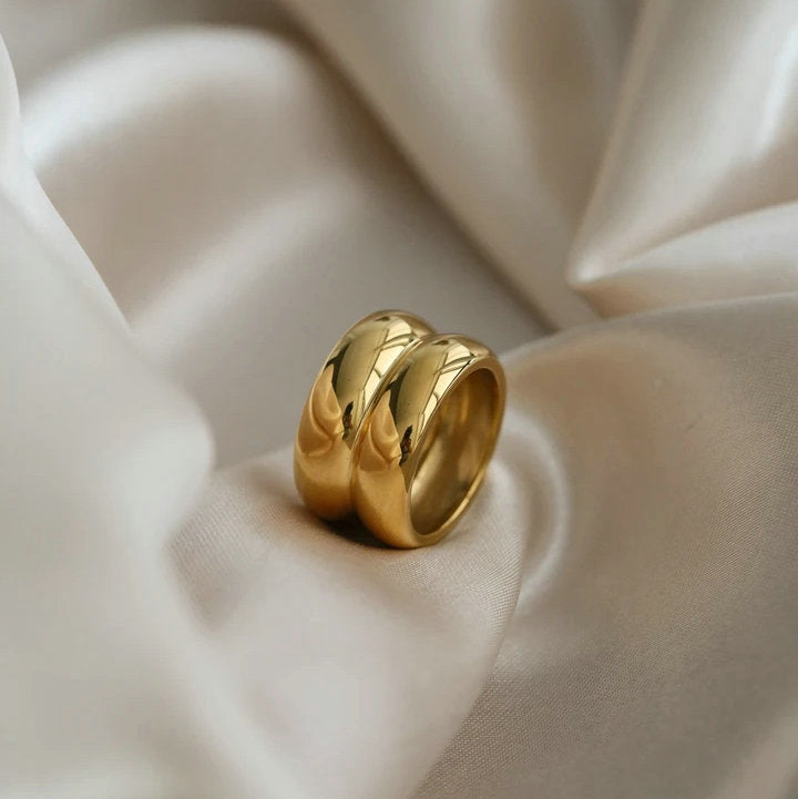 TFE: Gold Double Ridge Ring