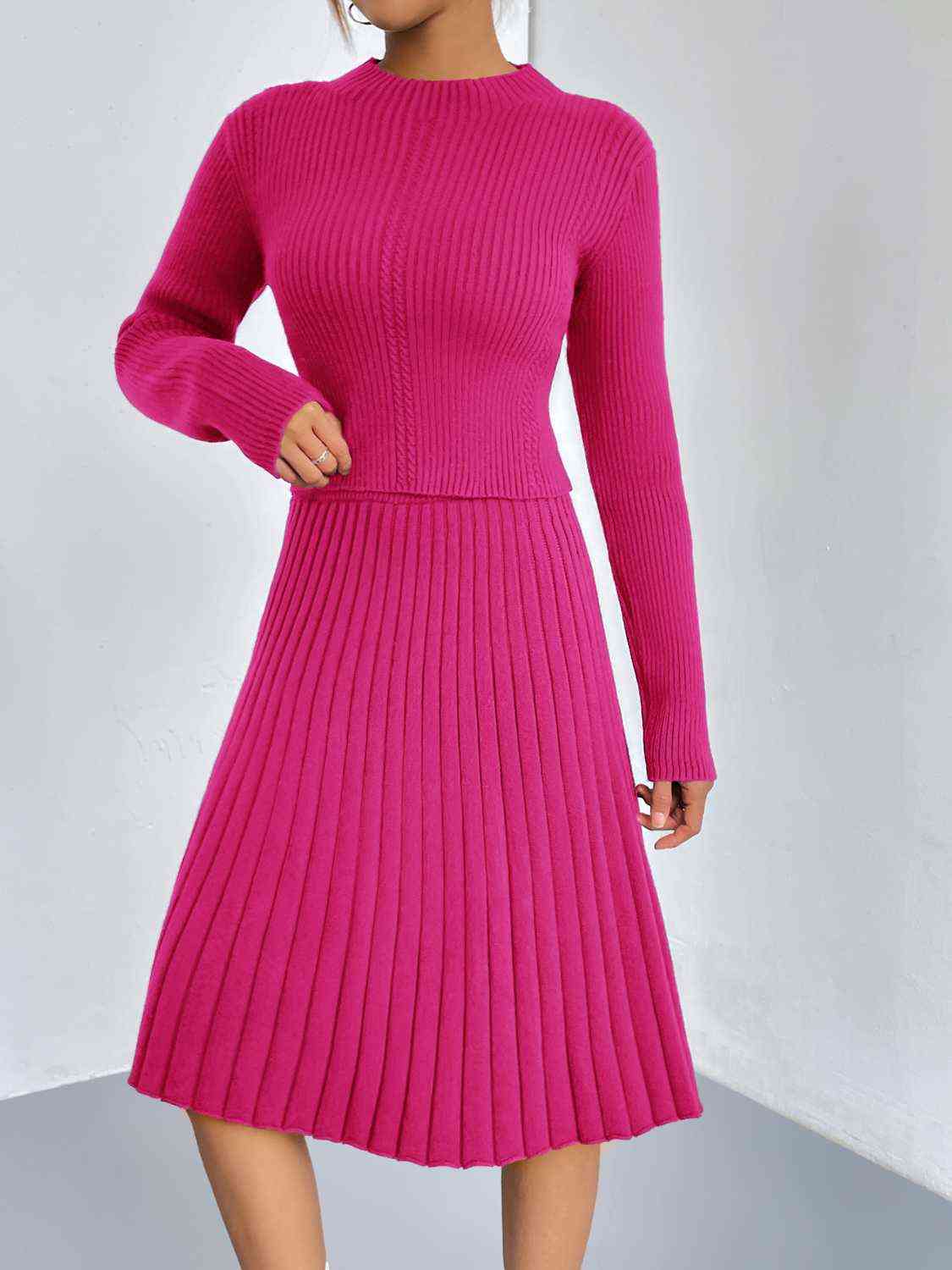 TFE: Rib-Knit Sweater and Skirt Set