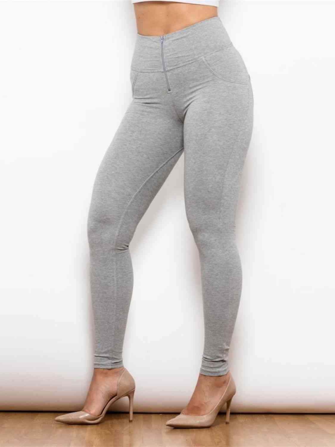 TFE: Full Size Zip Detail High Waist Leggings