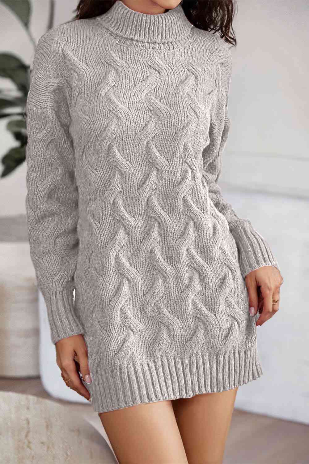 TFE: Knit Turtleneck Sweater Dress