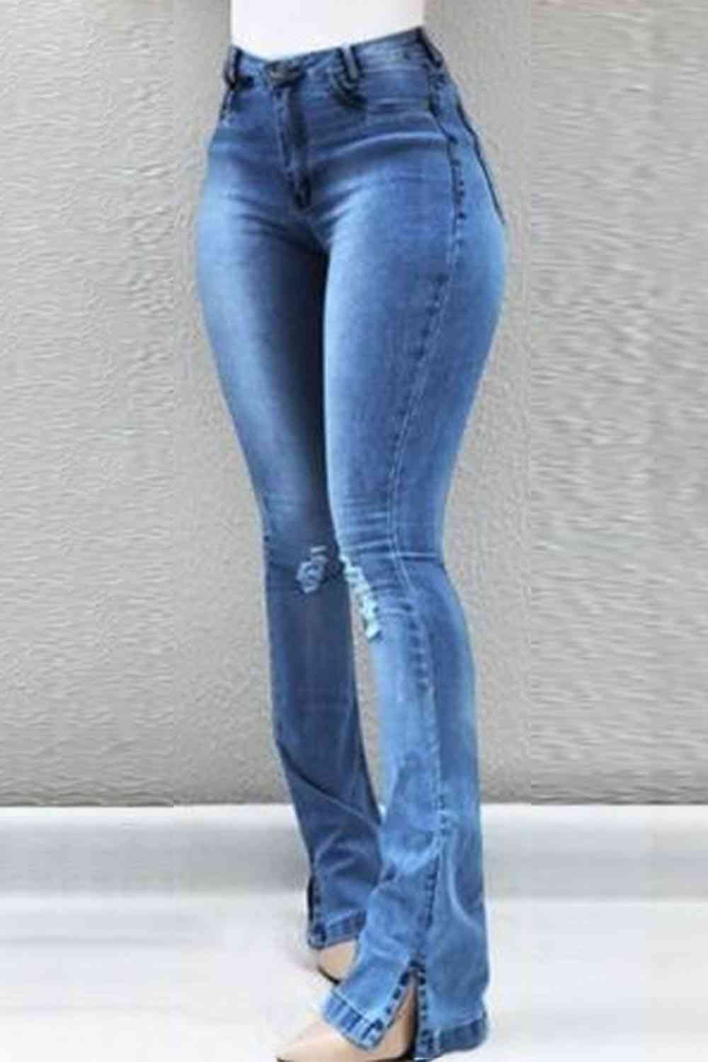 TFE: Buttoned Slit Jeans