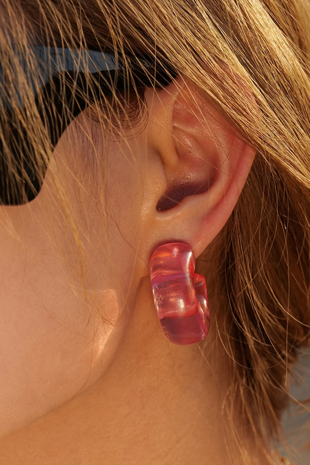 TFE: Resin Circular Hoop Earrings