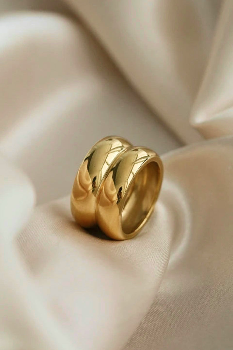 TFE: Gold Double Ridge Ring