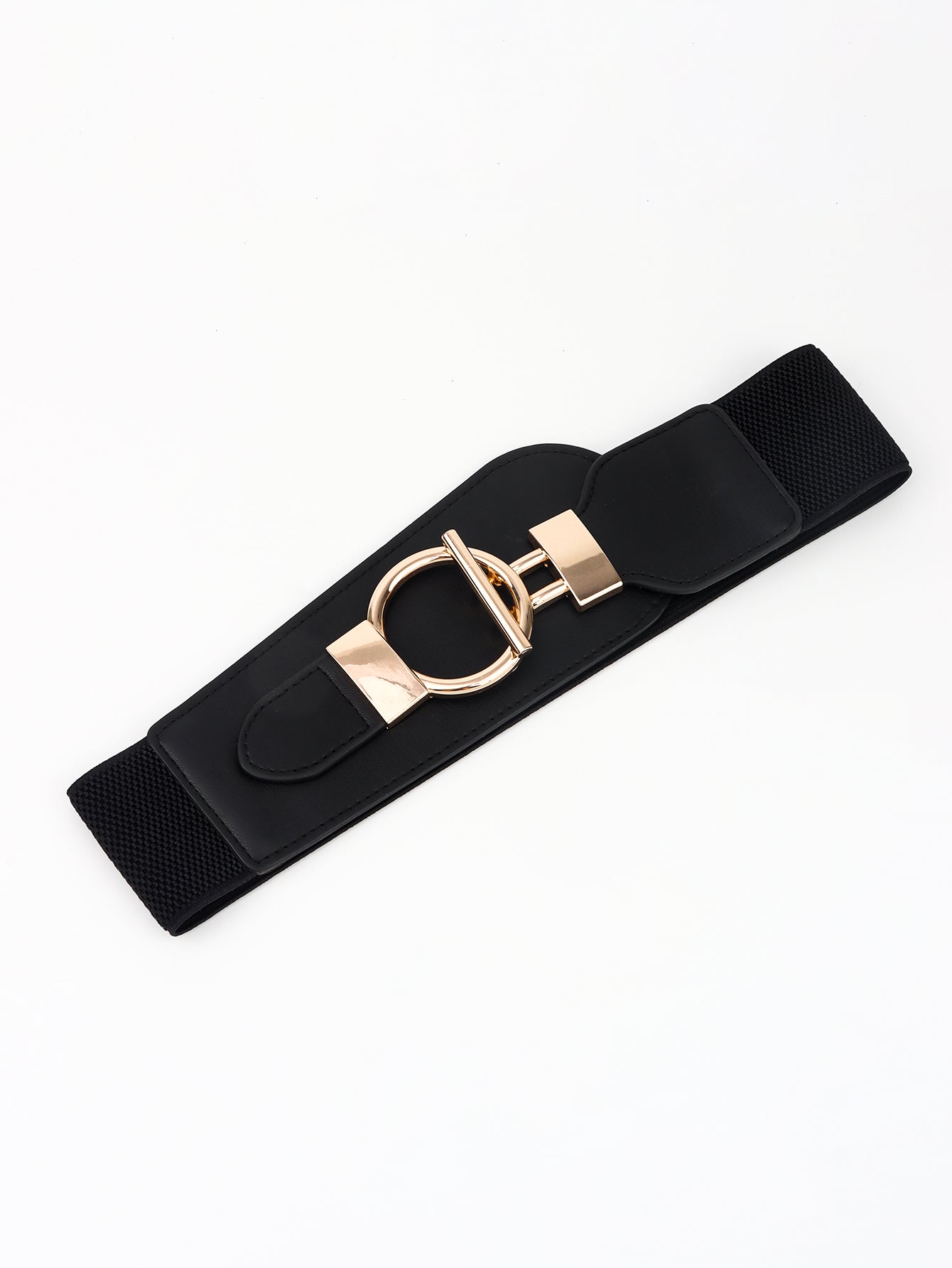 TFE: Stretchy PU Belt with Metal Alloy Clasp