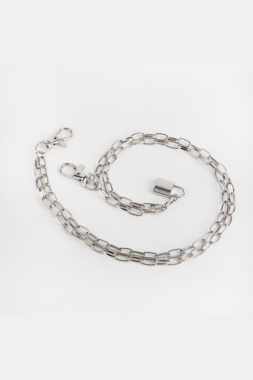 TFE: Two-Tiered Iron Link Belt with Lock Pendant