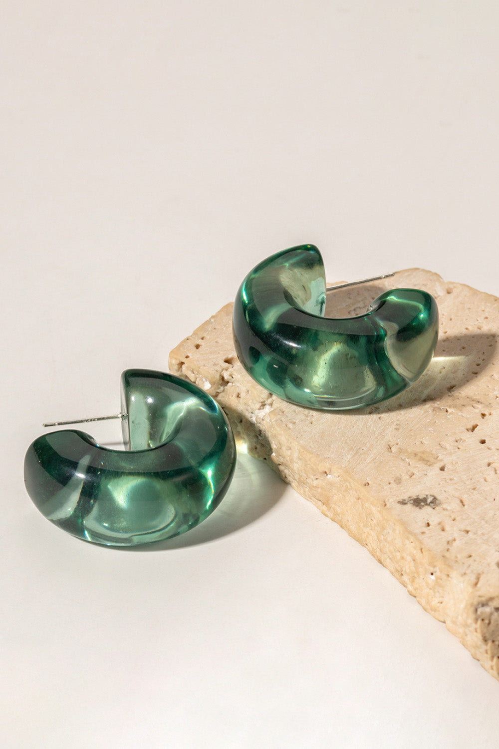 TFE: Resin Circular Hoop Earrings