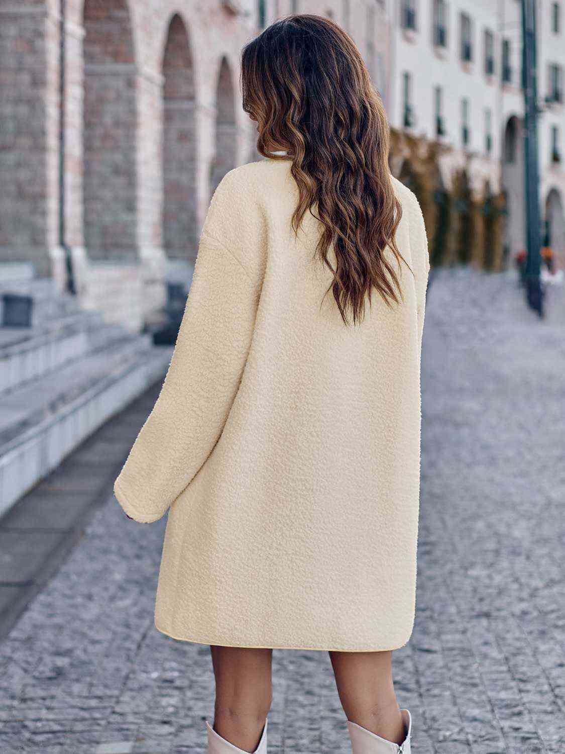 TFE: Snap Down Drop Shoulder Coat