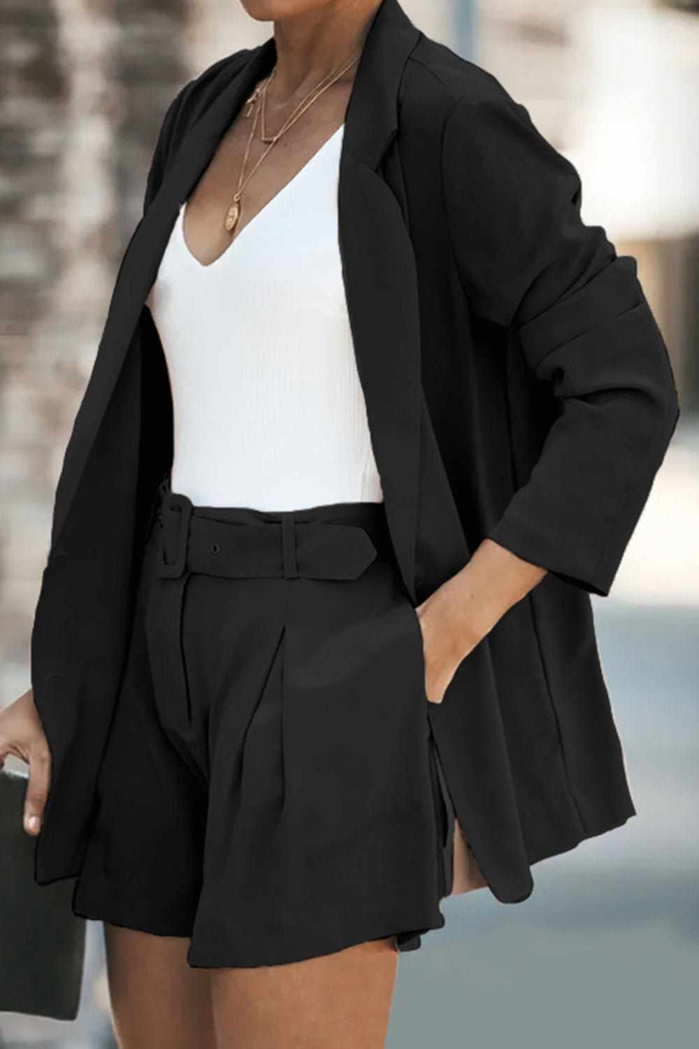 TFE: Chic Longline Blazer & Shorts Sets