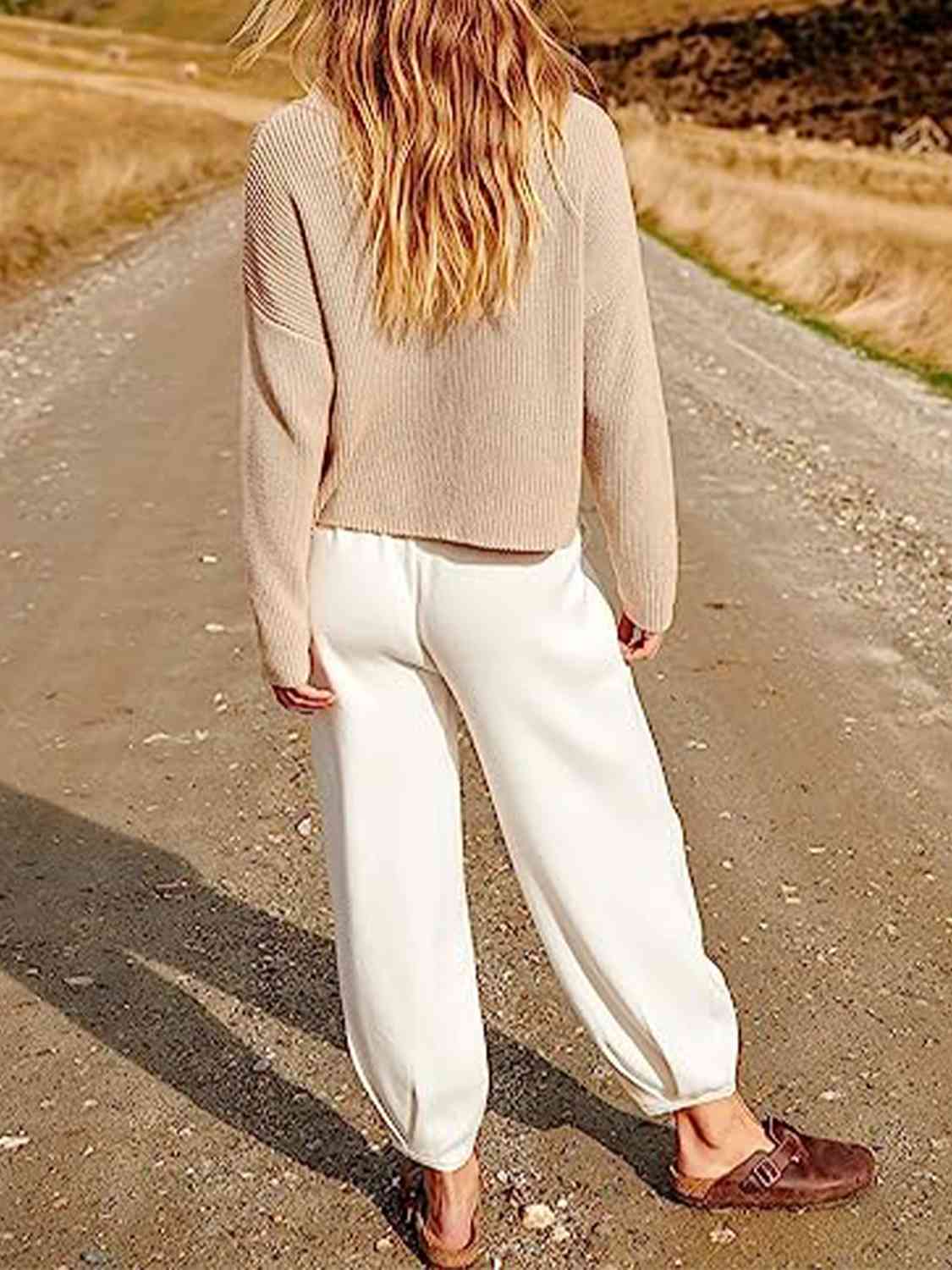 TFE: Women Cozy Knit Top and Joggers Set