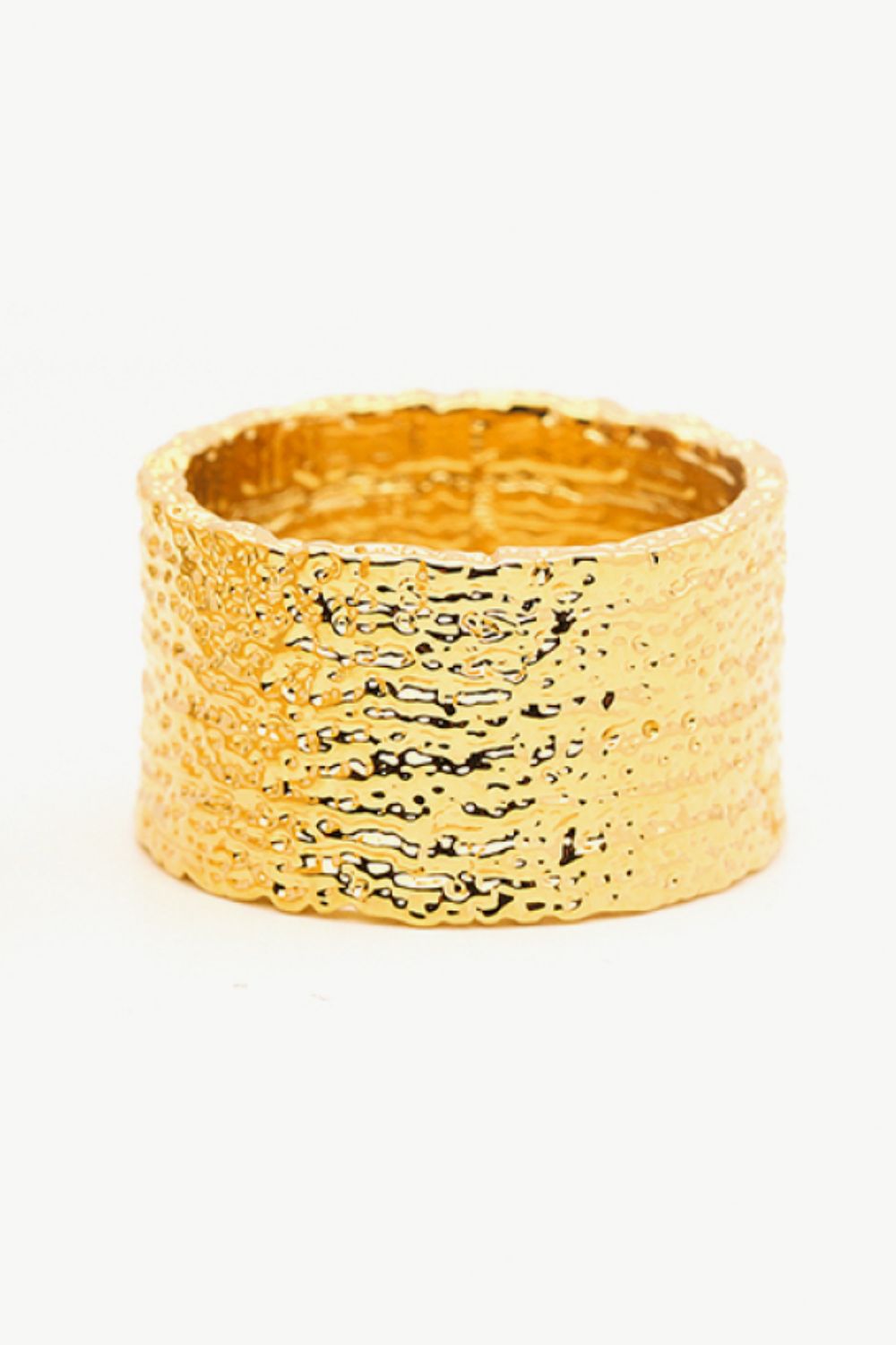 TFE: Textured Thick Gold Band Ring