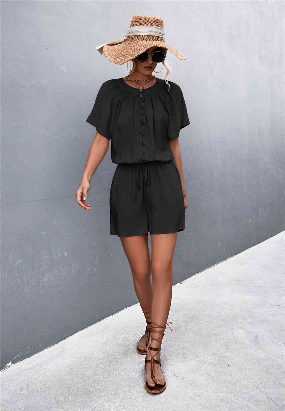 TFE: Buttoned Gather Detail Romper