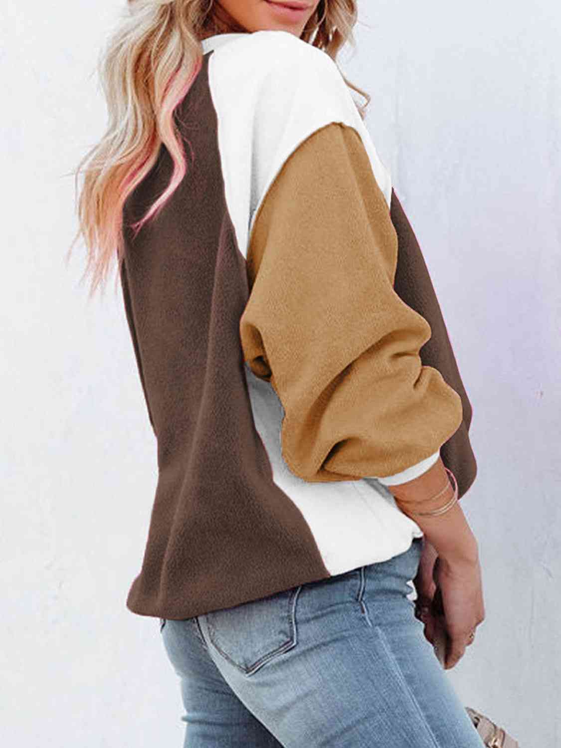 TFE: Color Block Exposed Seam Sweatshirt