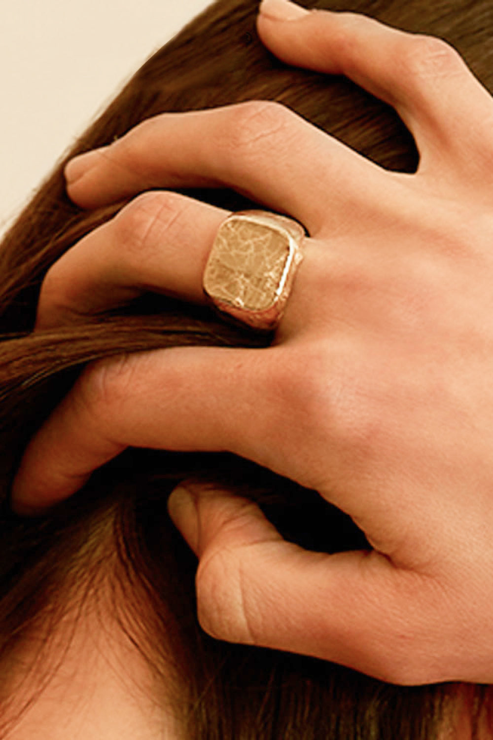 TFE: Textured Gold-Plated Ring