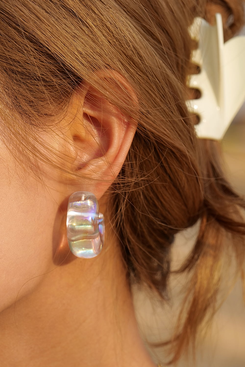 TFE: Resin Circular Hoop Earrings