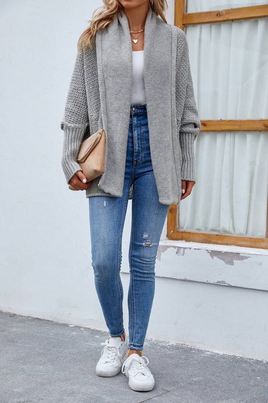 TFE: Chic Long Sleeve Cardigan with a Stylish Open Front