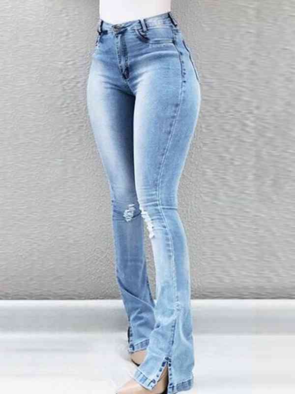 TFE: Buttoned Slit Jeans