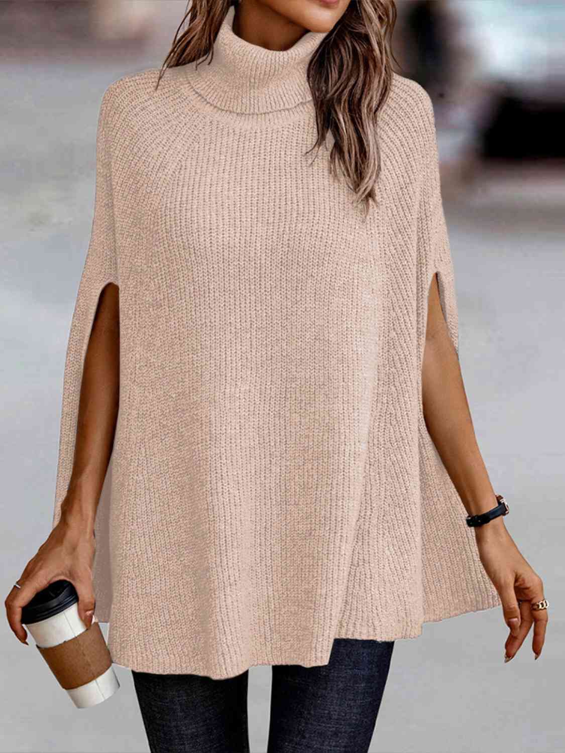 TFE: Dolman Dream Turtleneck Poncho