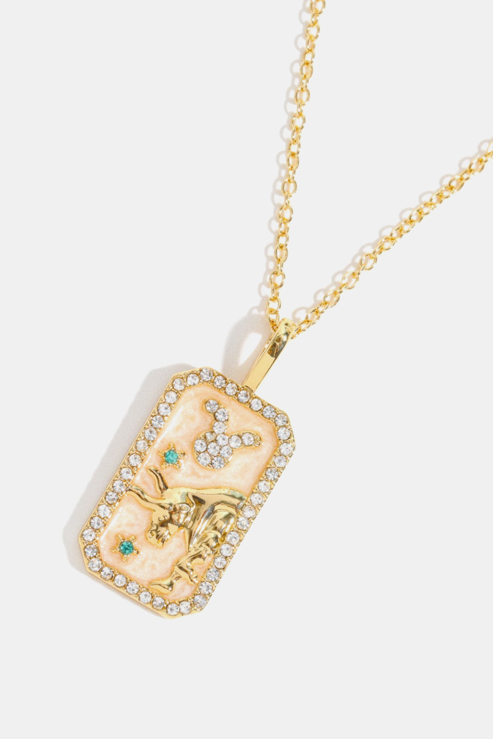 TFE: Rhinestone Constellation Pendant Copper Necklace