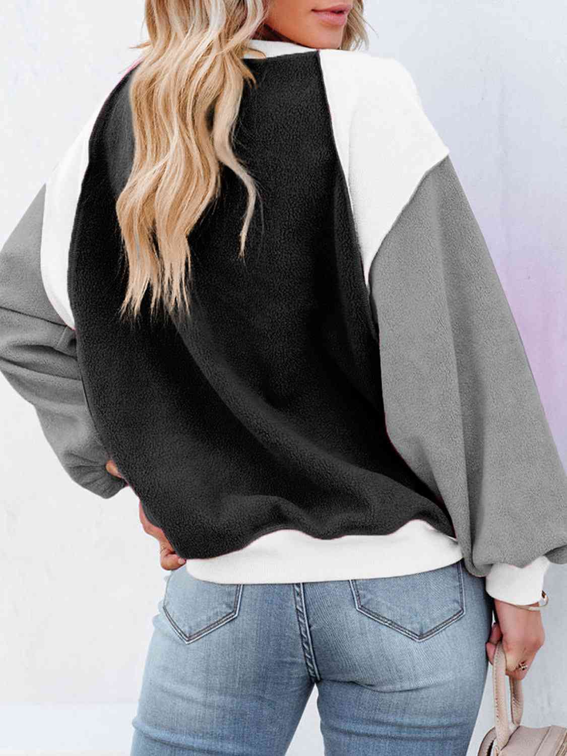 TFE: Color Block Exposed Seam Sweatshirt