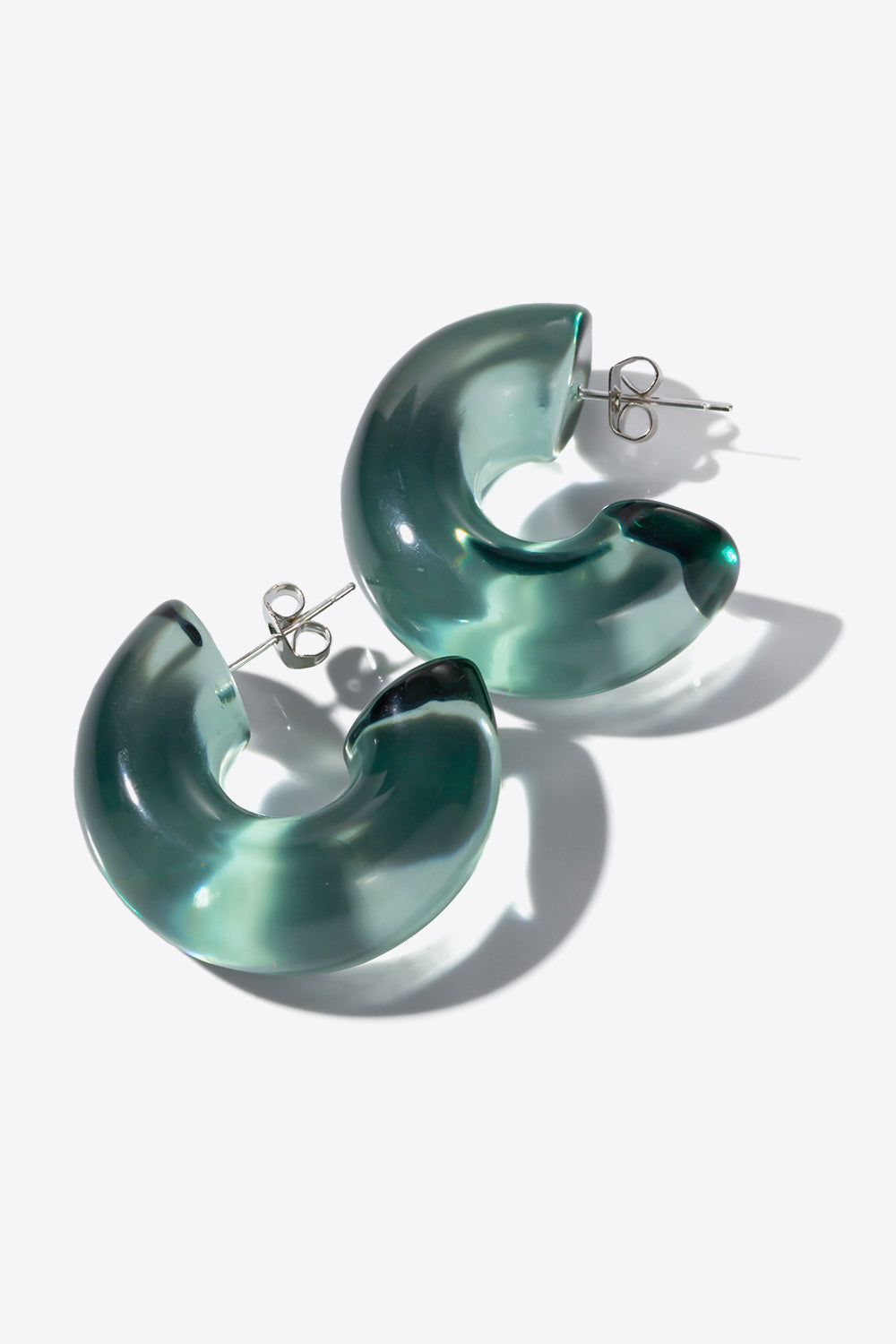 TFE: Resin Circular Hoop Earrings