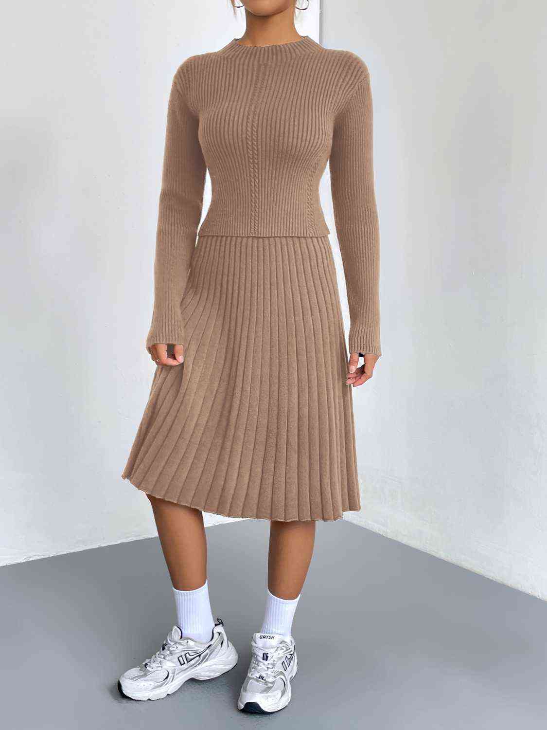 TFE: Rib-Knit Sweater and Skirt Set